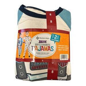 Member's Mark Boy's 4-Piece Long Sleeve & Pant Favorite Pajama Sets - Astronaut